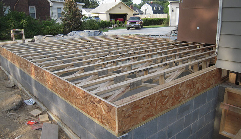Floor Joists Attached to the Foundation Wall