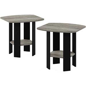 FURINNO | Simple Design Side Table | French Oak | Grey/Black